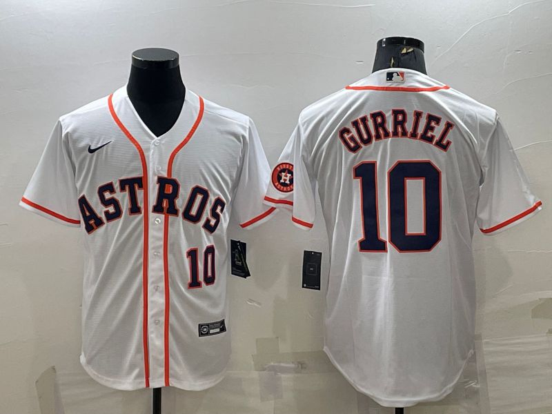 Men Houston Astros #10 Gurriel White Game Nike 2022 MLB Jersey1->houston astros->MLB Jersey